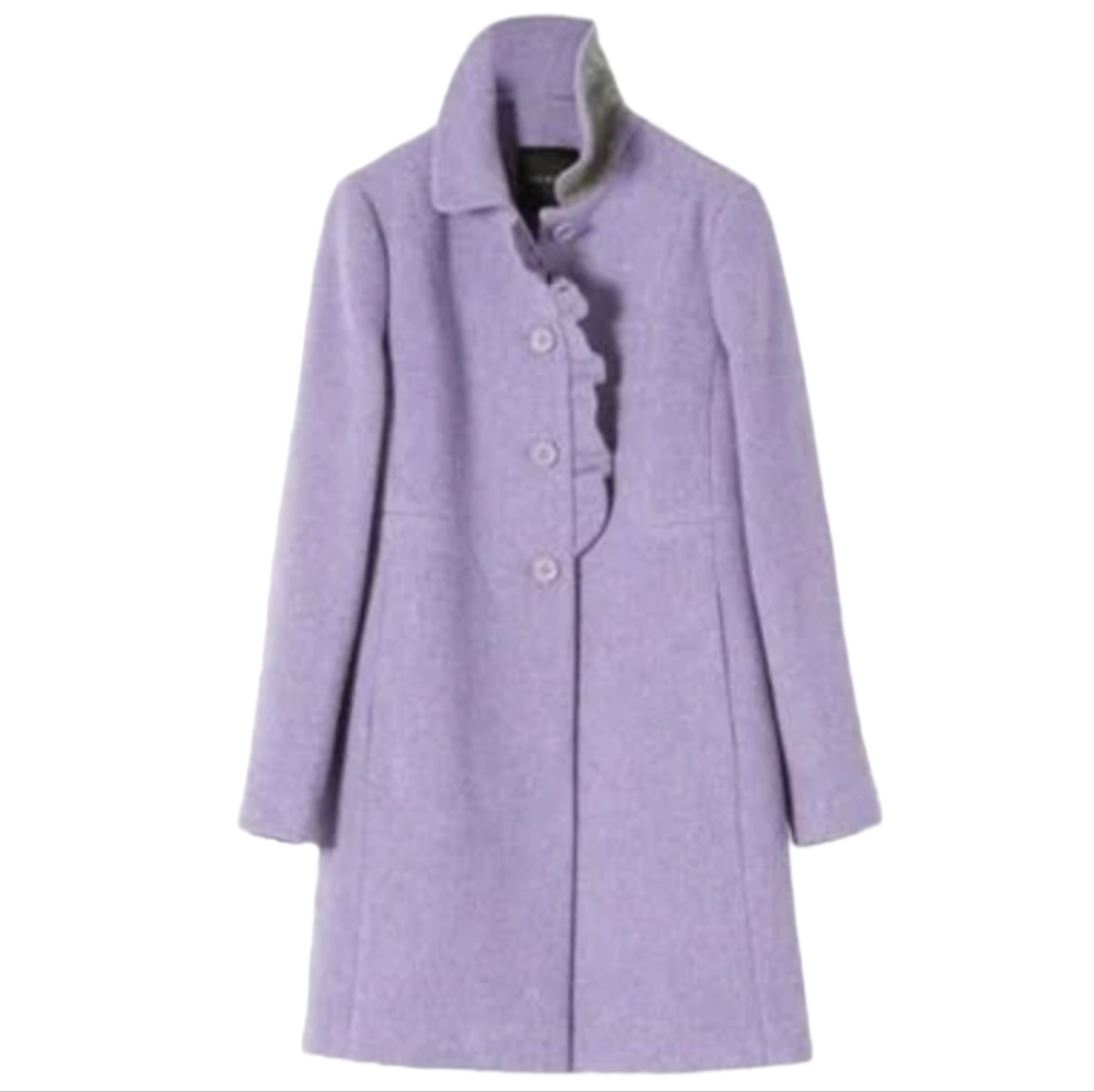 Talbots Albury Wool Ruffle Coat - Picture 3 of 7